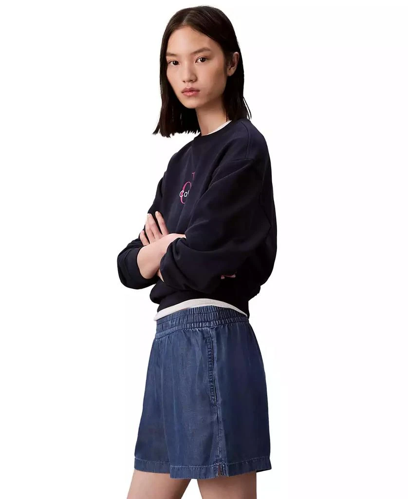 Calvin Klein Women's Chambray Pull-On Shorts 2