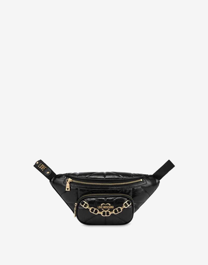 Love Moschino Geometric Quilted Belt Bag