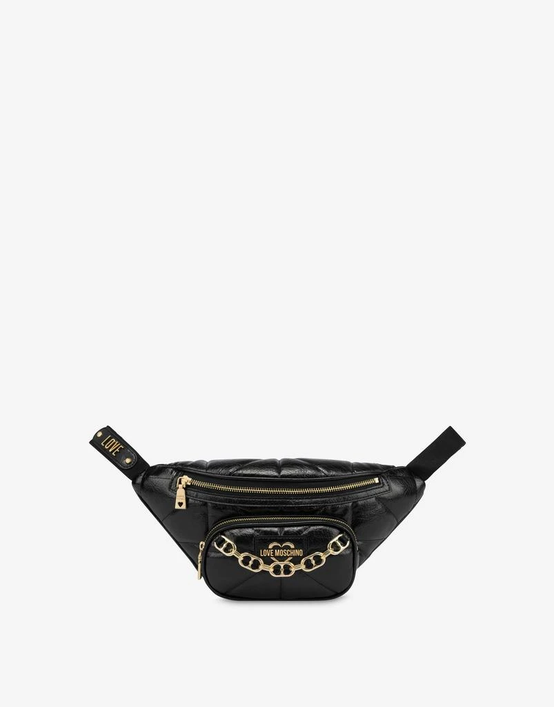 Love Moschino Geometric Quilted Belt Bag 1