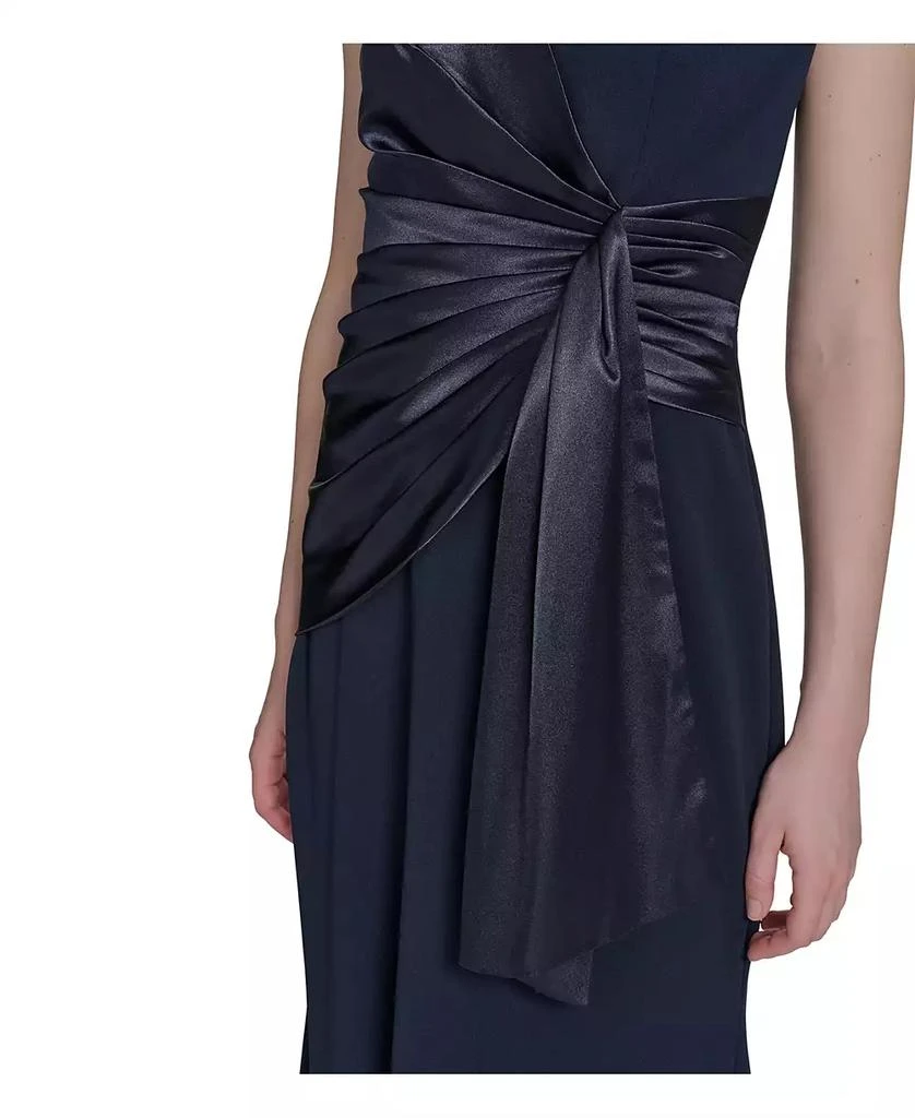 Eliza J Petites Off-The-Shoulder Wrap-Accent Gown 5