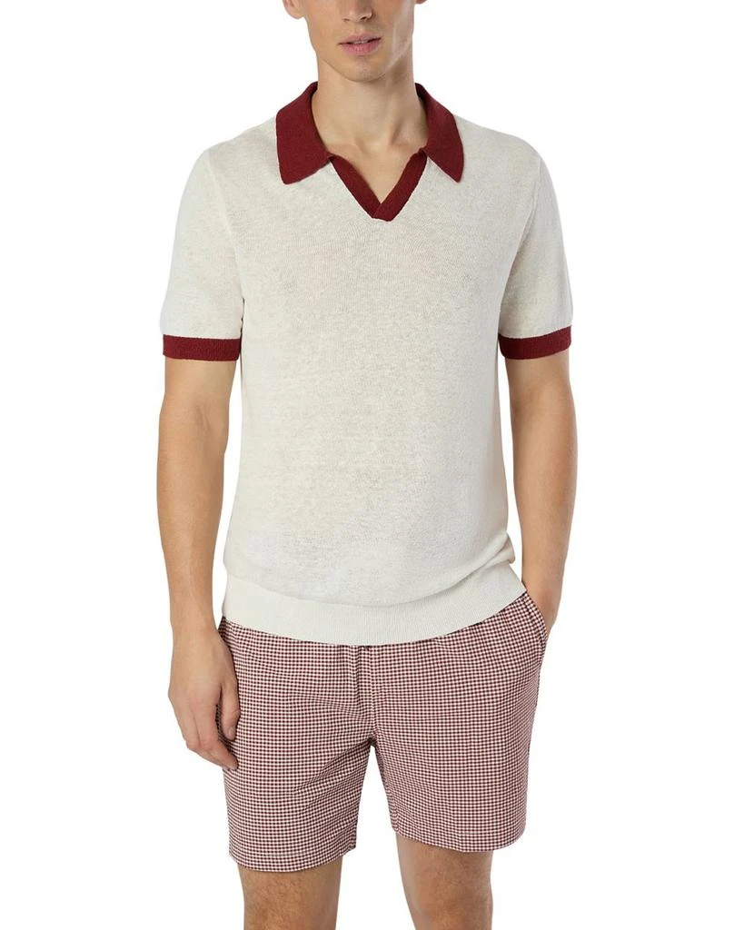 Onia Linen Color Blocked Polo Shirt 1