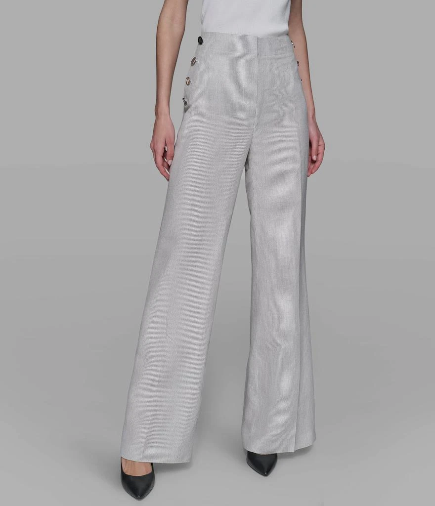 Karl Lagerfeld Paris PINSTRIPE LINEN PANT 3