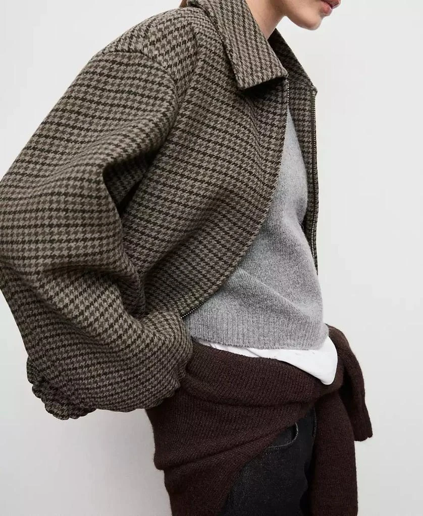 Mango Women
s Houndstooth Wool Jacket 4