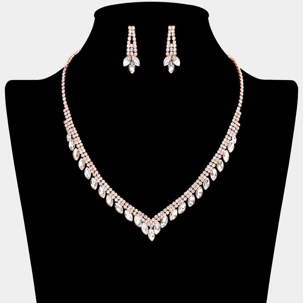 FASHNZFAB Christal Rhinestone Pave Necklace 2