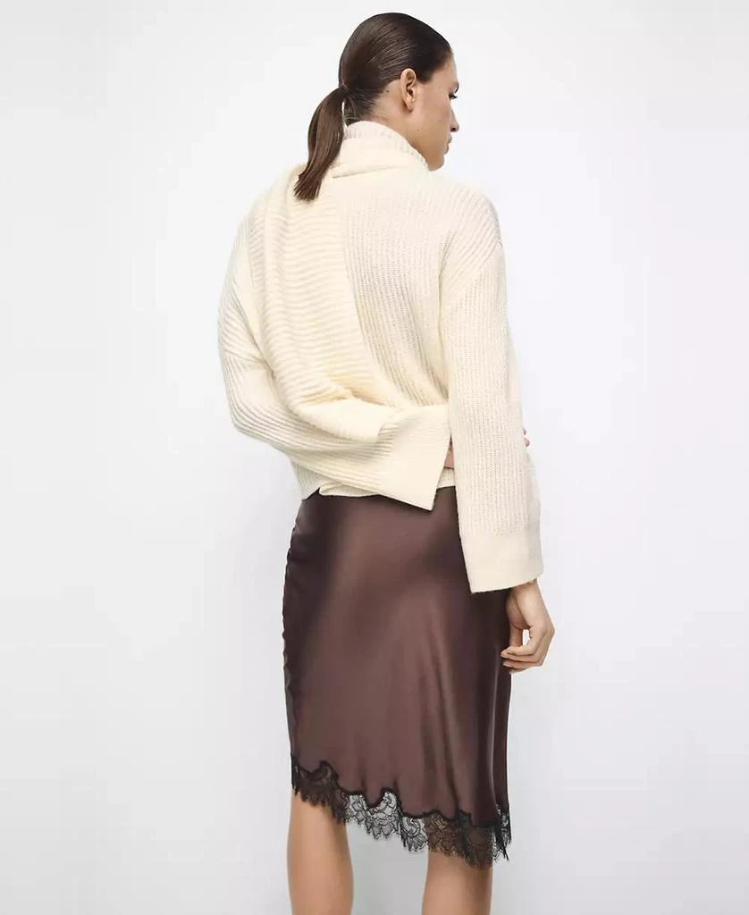 Mango Women
s Scarf Detail Ribbed Sweater 5