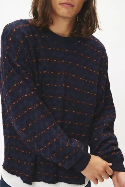 Urban Renewal Urban Renewal Remade Patterned Boxy Cropped Crew Neck Sweater