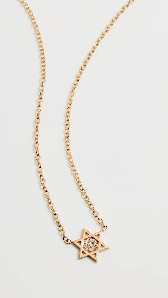 Zoe Chicco 14k Midi Star of David Necklace 1