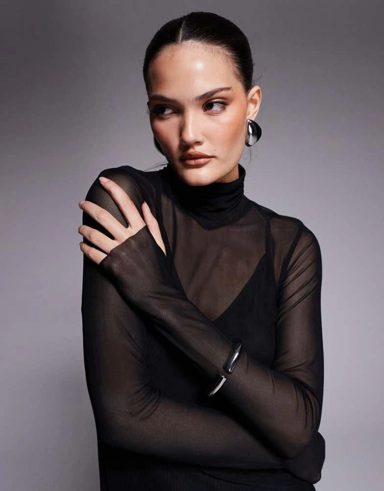Shop AFRM Shailene high neck mesh midi dress in black on Sale at  BeyondStyle  Get 11% Off AFRM Shailene high neck mesh midi dress in black  with Limited-Time Flash Deals, Exclusive