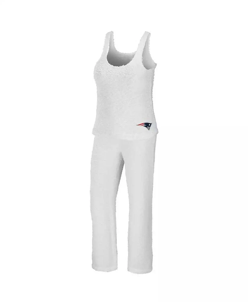 WEAR by Erin Andrews Women's Cream New England Patriots Cozy Scoop Neck Tank Top Pants Sleep Set 1