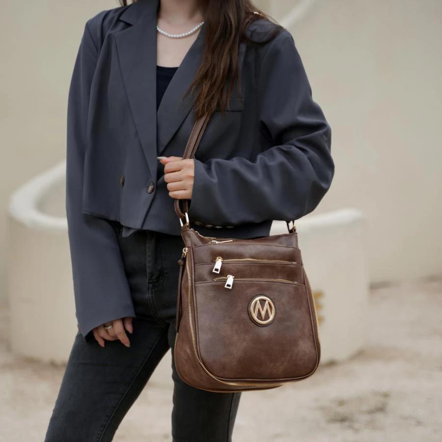MKF Collection By Mia K. Salome Expandable Multi-Compartment Crossbody 2