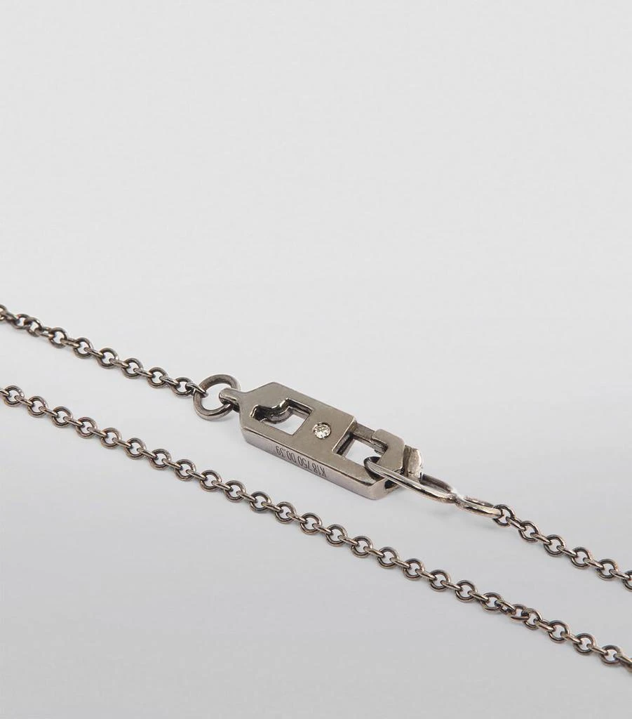 Eva Fehren Blackened White Gold and Diamond Prism Pendant Necklace 3