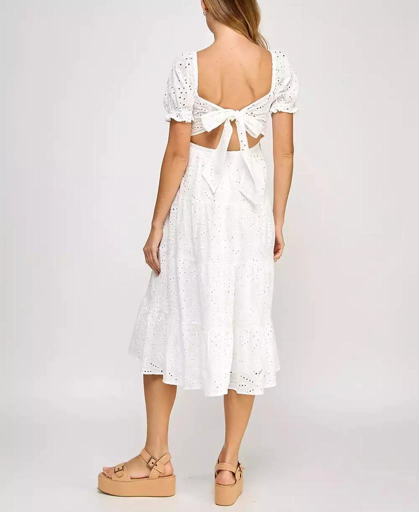 women's cyan off the shoulder dress Amour Dress