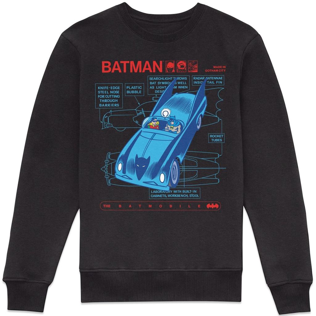 DC Comics DC Comics Batman Batmobile Sweatshirt - Black