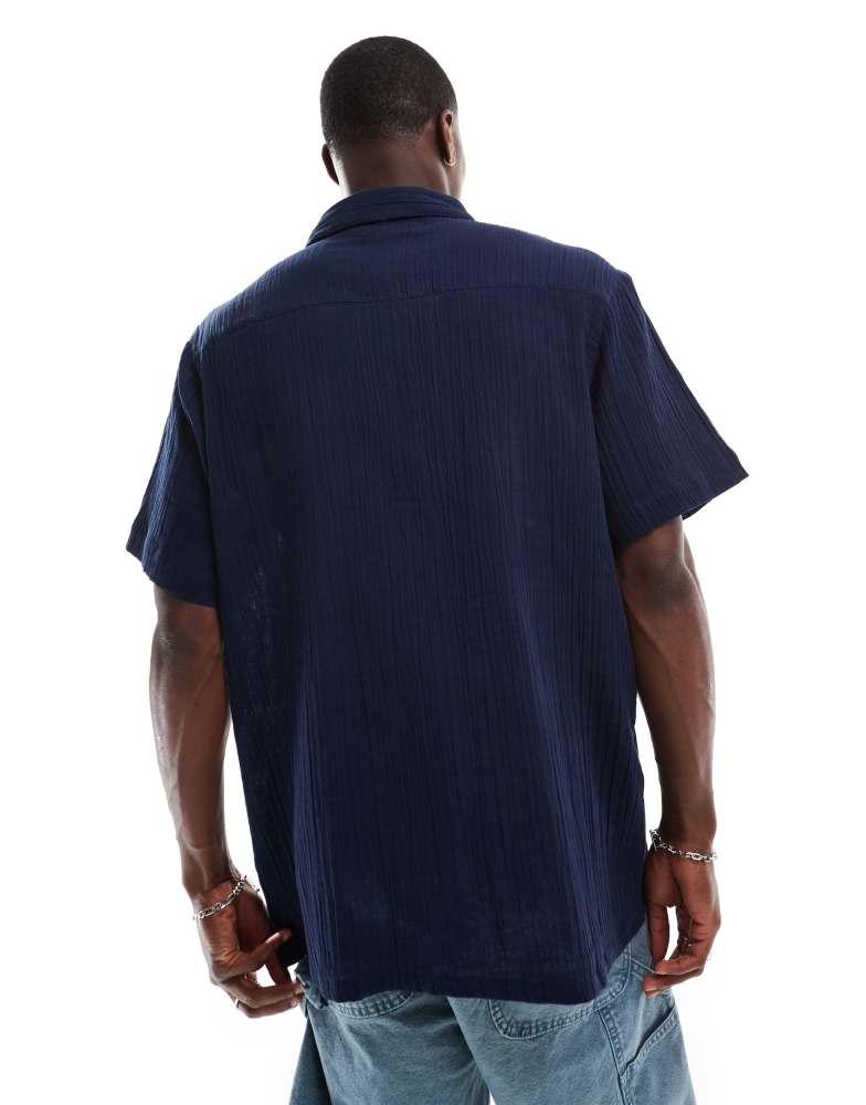Brave Soul Brave Soul short sleeve shirt in navy