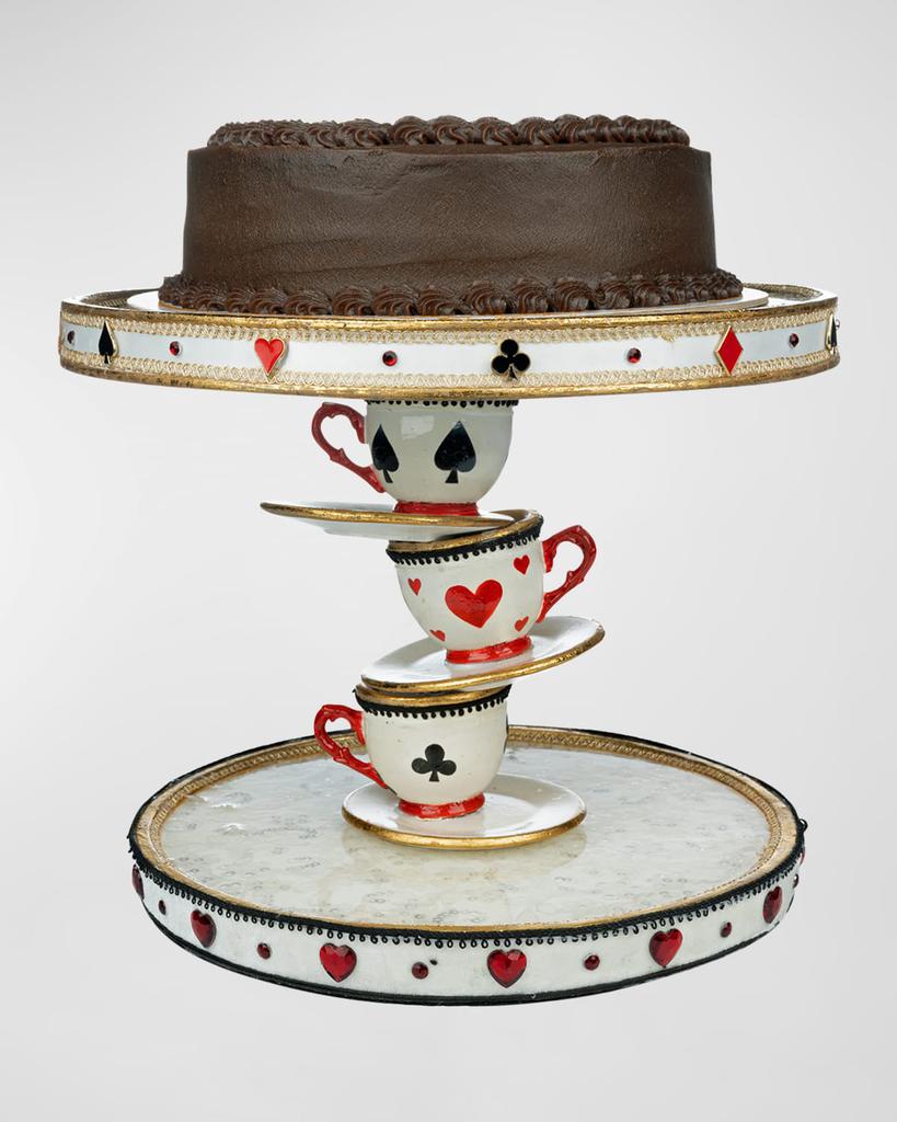 Katherine's Collection Topsy Turvy Teacup Cake Plate