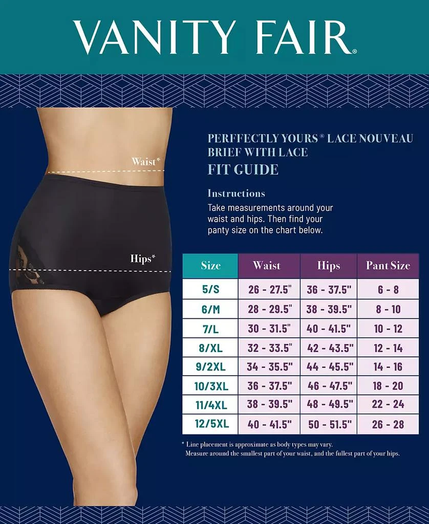 Vanity Fair Vanity Fair Women
s 3-Pk. Lace Nouveau Brief Underwear 13011 2