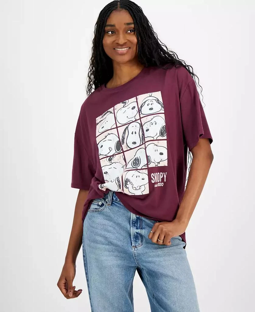 Grayson Threads, The Label Juniors' Snoopy Grid Boyfriend Tee 1