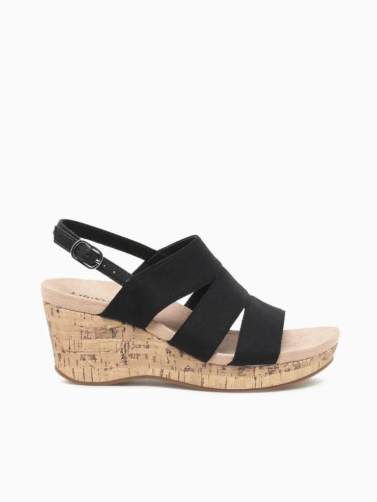LifeStride Darby Women's Size US 9 Black Slingback Comfort Wedge Sandals ZPO3049 2