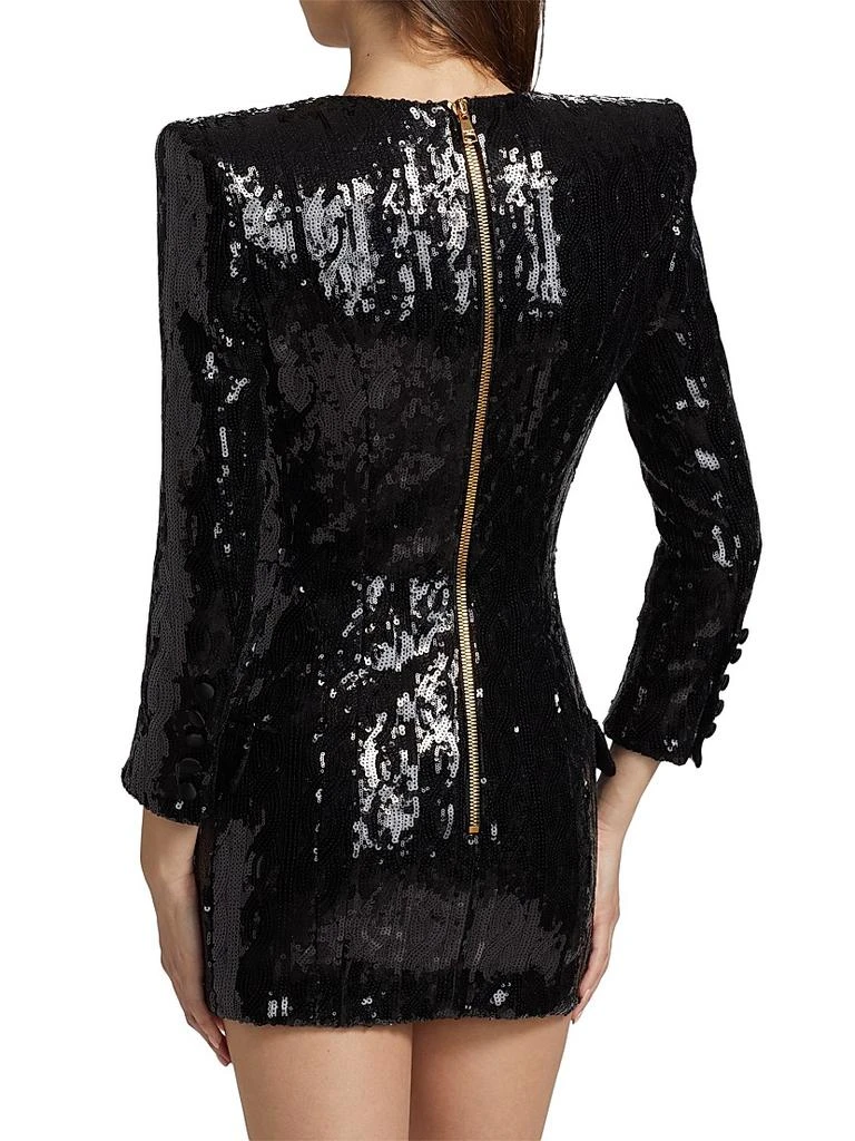 Balmain Sequined Double-Breasted Tuxedo Minidress 5