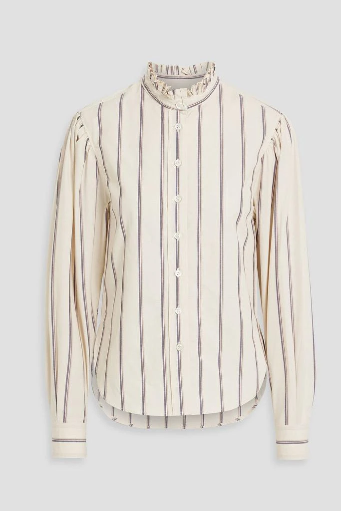 Isabel Marant Étoile Jancis ruffled striped cotton shirt 1
