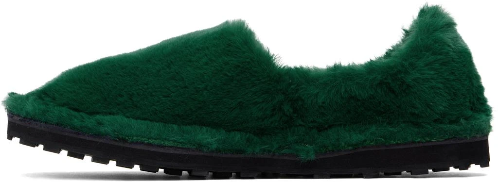 Marni Green Faux-Fur Loafers 3