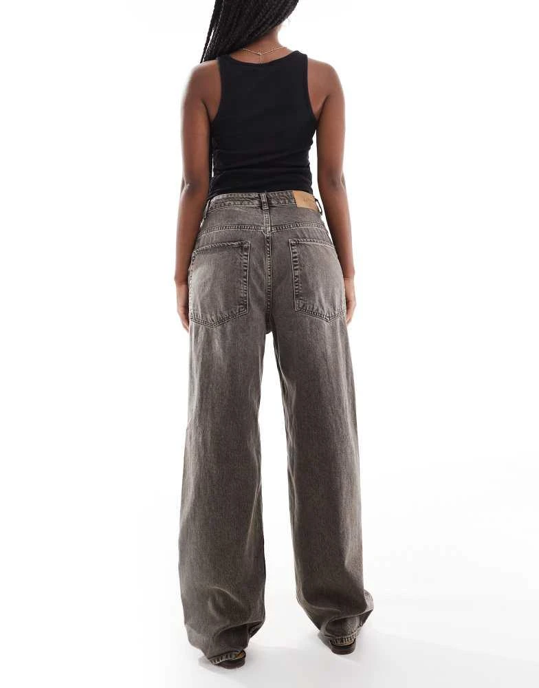 JJXX JJXX Erin baggy mid rise jeans in grey wash 3