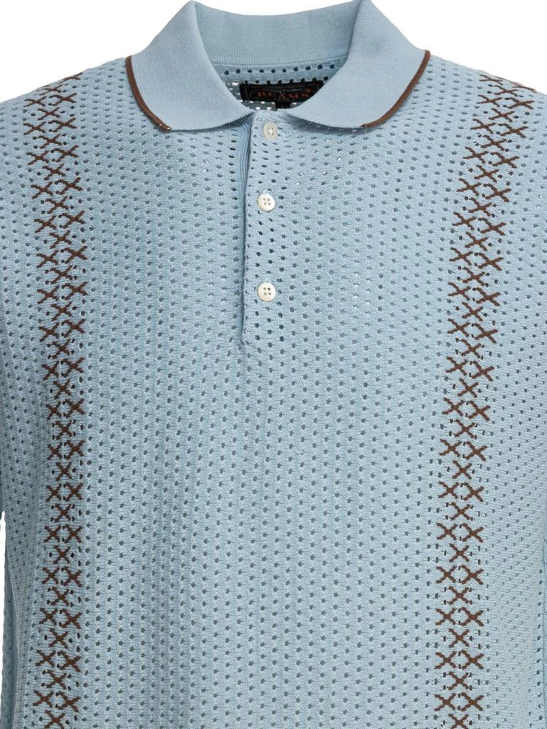 BEAMS PLUS Beams Plus Patterned Polo Shirt 3