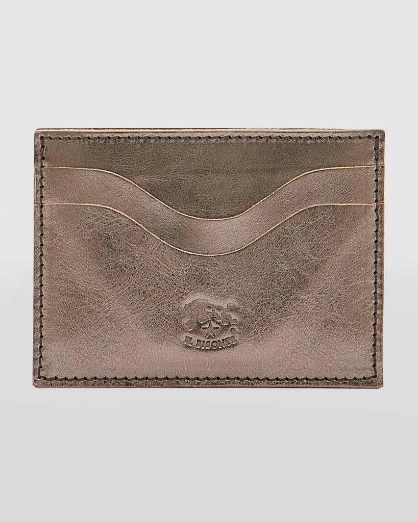 Il Bisonte Salina Metallic Leather Card Case 1