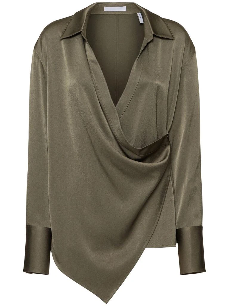 Helmut Lang Satin Wrap Shirt 1