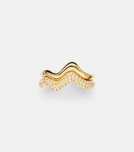 Shay Jewelry 18kt gold (750/1000) ear cuff with diamonds