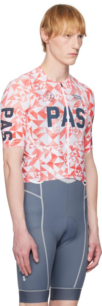 Pas Normal Studios Red & White 'PAS' Mechanism Pro Jersey T-shirt