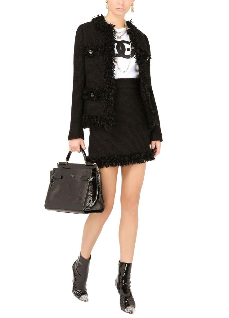 Dolce & Gabbana Single-breasted bouclé jacket - Jackets