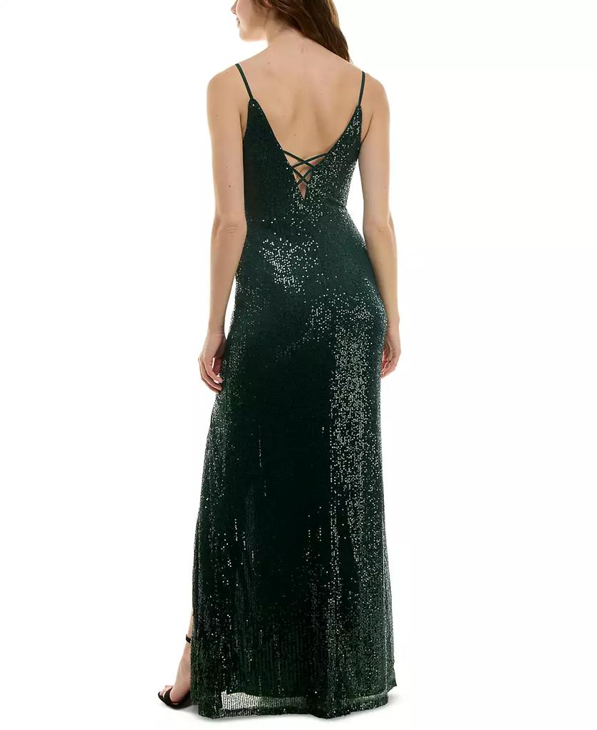 Speechless Juniors' Sequined Mermaid Gown