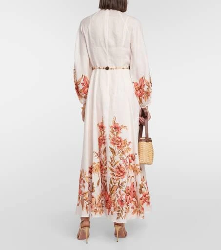 knee length dresses for ladies Green Paisley Ottie Plunge Midi Dress