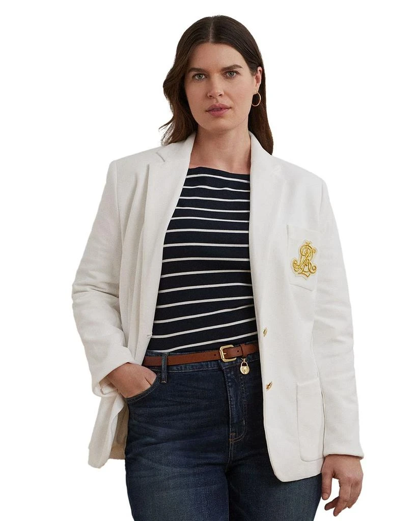 Ralph Lauren Plus Bullion Jacquard Blazer 1