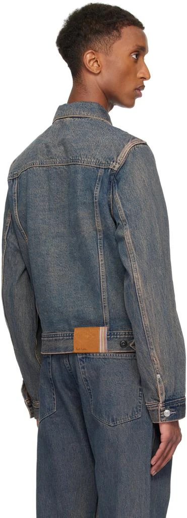 Paul Smith Blue Overdyed Trucker Denim Jacket 3