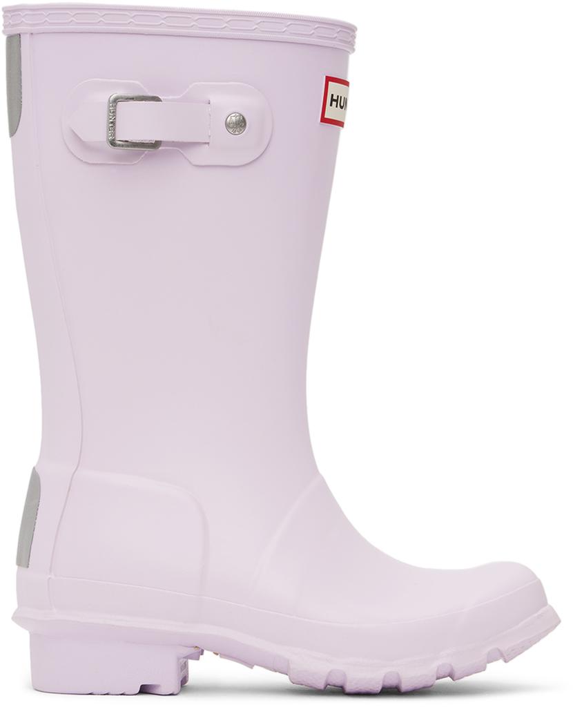 Hunter Kids Purple Original Big Kids Rain Boots