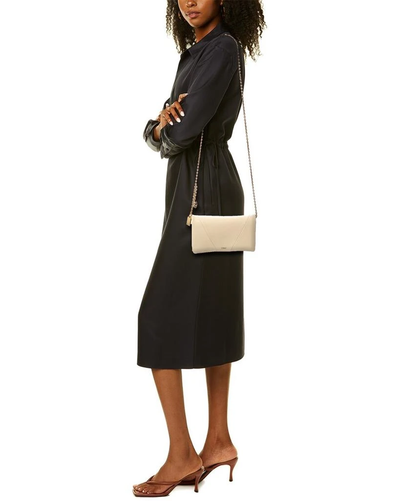 Chloé Spin Flap Leather Wallet On Chain 4