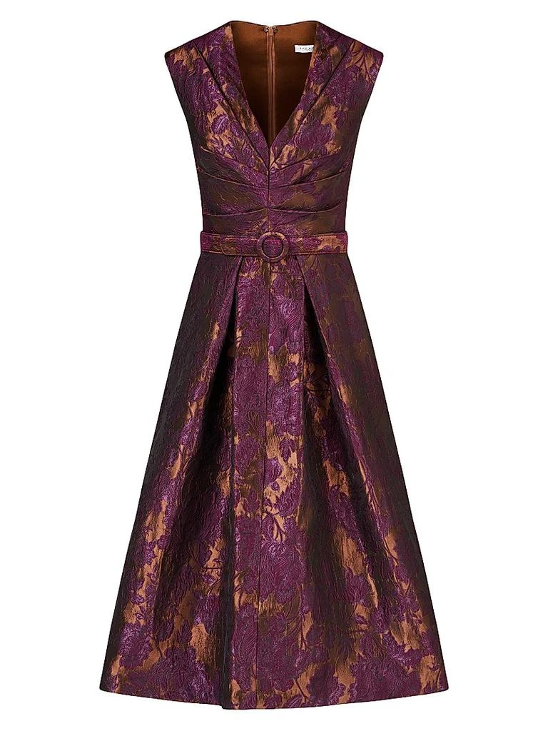 Kay Unger Margaret Floral Jacquard Cocktail Dress 1