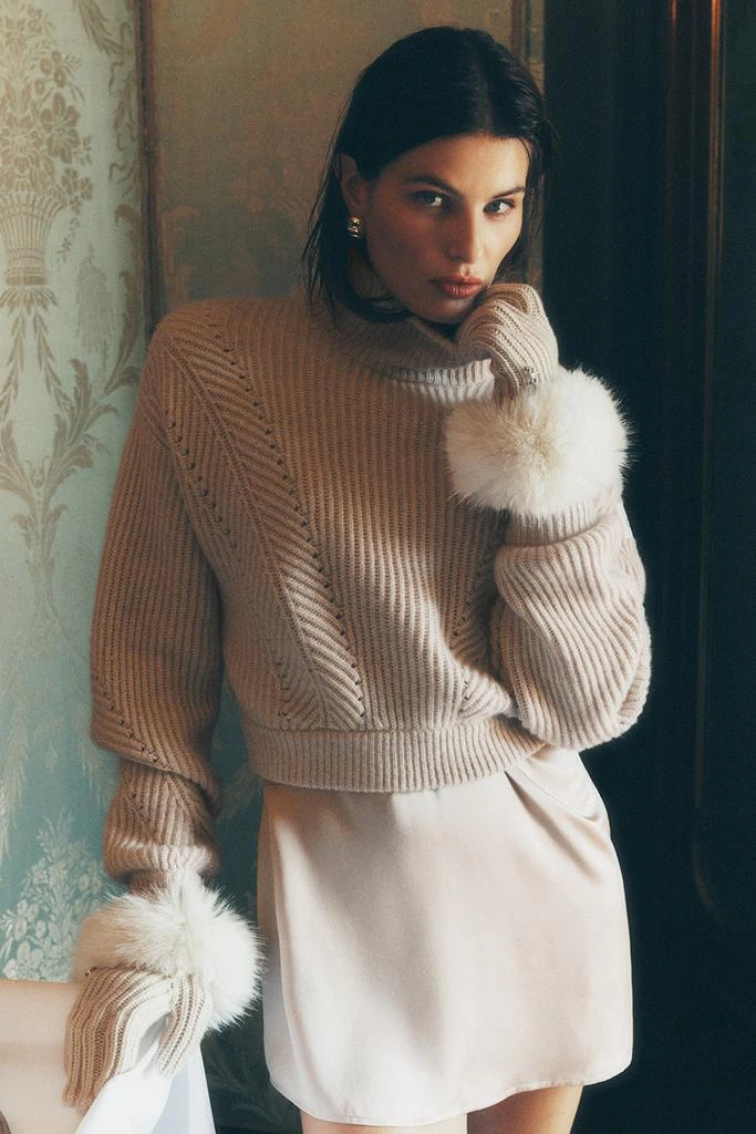 Alo Winter Magic Cashmere Turtleneck - Birch Heather 1