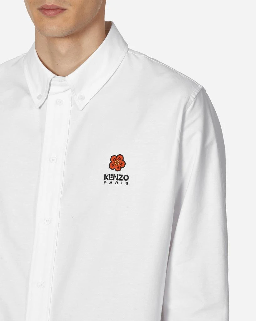 KENZO Paris 'Boke Flower' Crest Oxford Shirt White 5