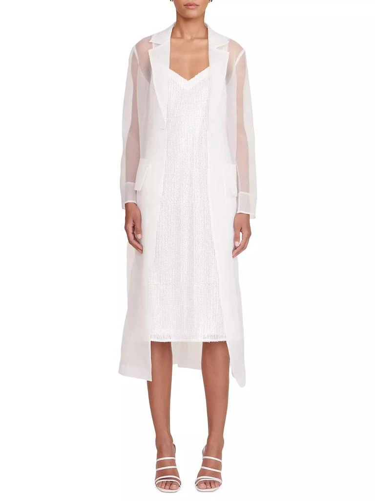 Staud Ashley Sheer Belted Midi-Dress 3