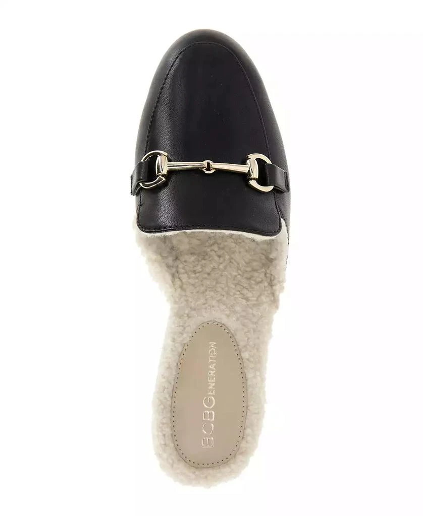 BCBG Women's Zorie Tailored Faux-Fur Slip-On Mules 4