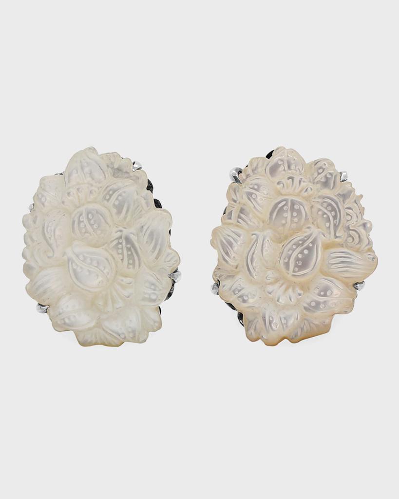 Stephen Dweck White Carved Earrings