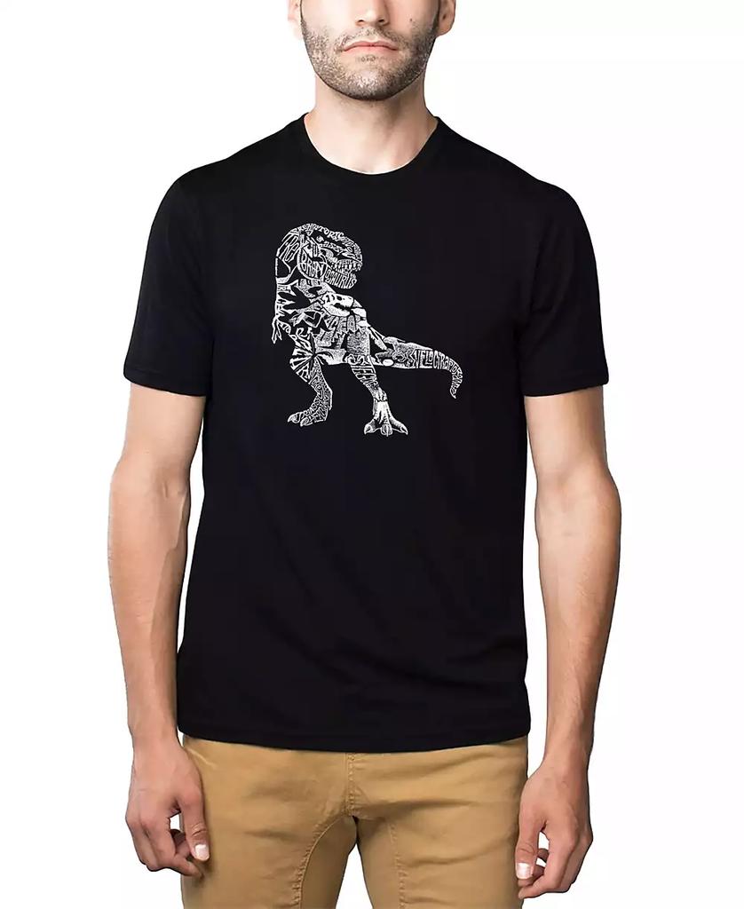 LA Pop Art Mens Premium Blend Word Art T-Shirt - Dinosaur
