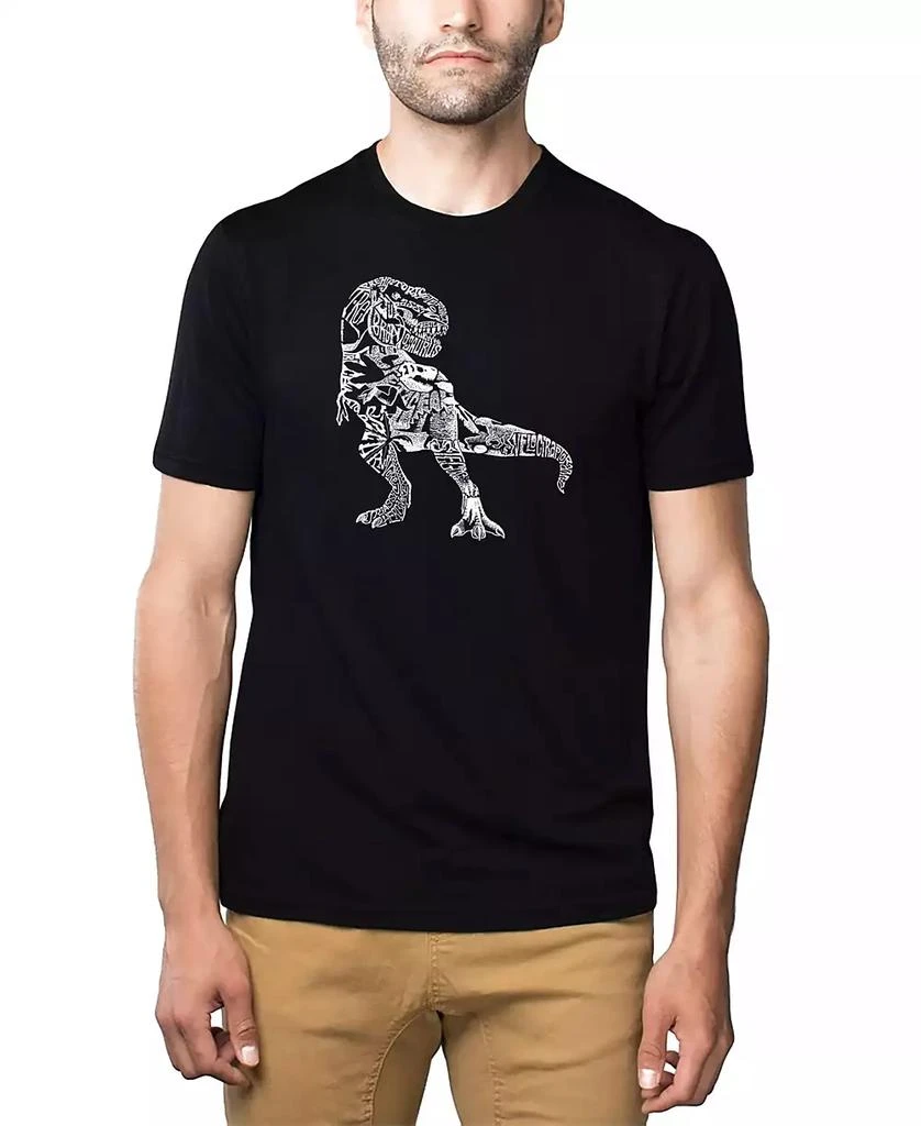 LA Pop Art Mens Premium Blend Word Art T-Shirt - Dinosaur 1