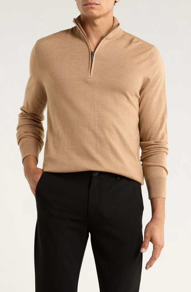 Brooks Brothers Swift Merino Wool Half Zip Pullover