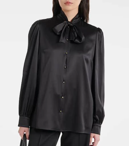 Dolce 
Gabbana Tie-neck silk-blend satin blouse 6