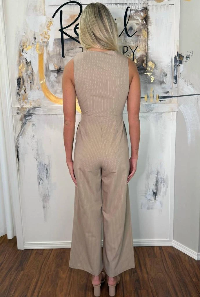 SAGE THE LABEL Sage The Label - Pinstripe Vest Jumpsuit 5