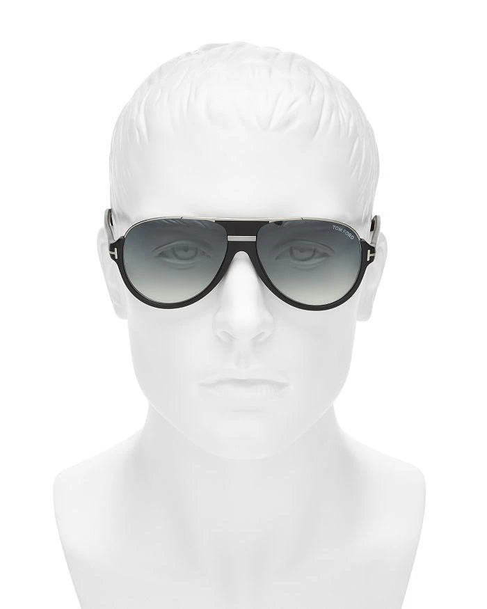 Tom Ford Dimitry Flat Top Aviator Sunglasses, 61mm 2